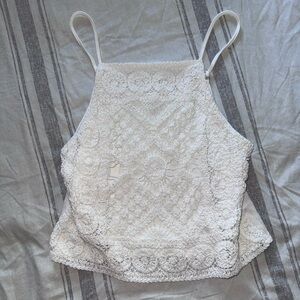 Love on a Hanger White Lace Camisole